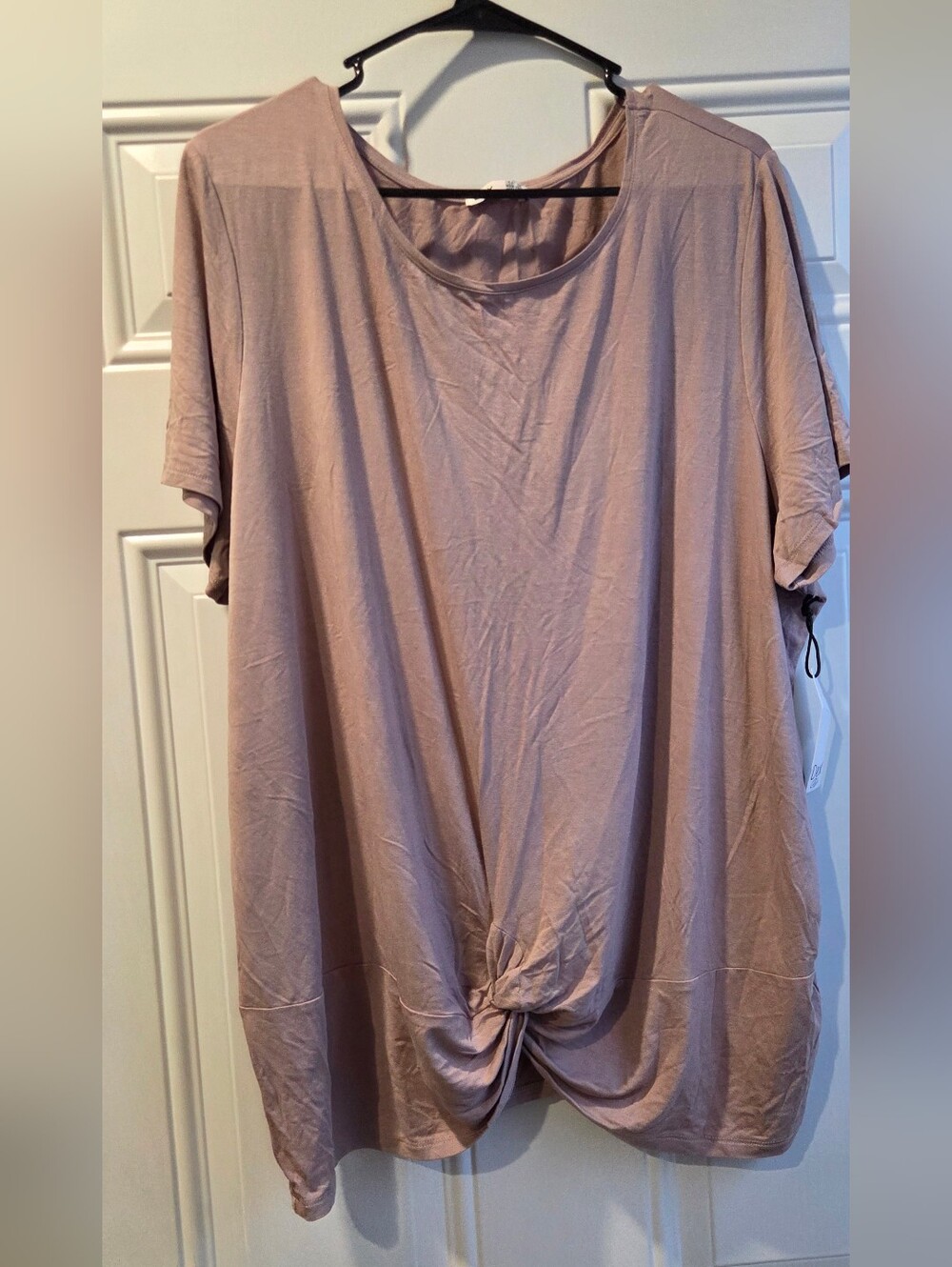 NWT Dex Knot-Front Top Blush Pink 2X
